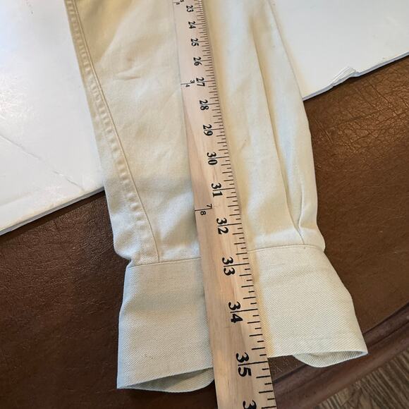 Ralph Lauren Blaire 100% Cotton Button Down Oxford Shirt Beige M Preppy Classic - Picture 5 of 7